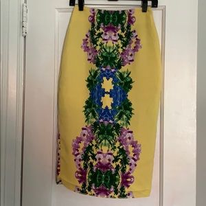 ASOS Floral Print Midi Skirt